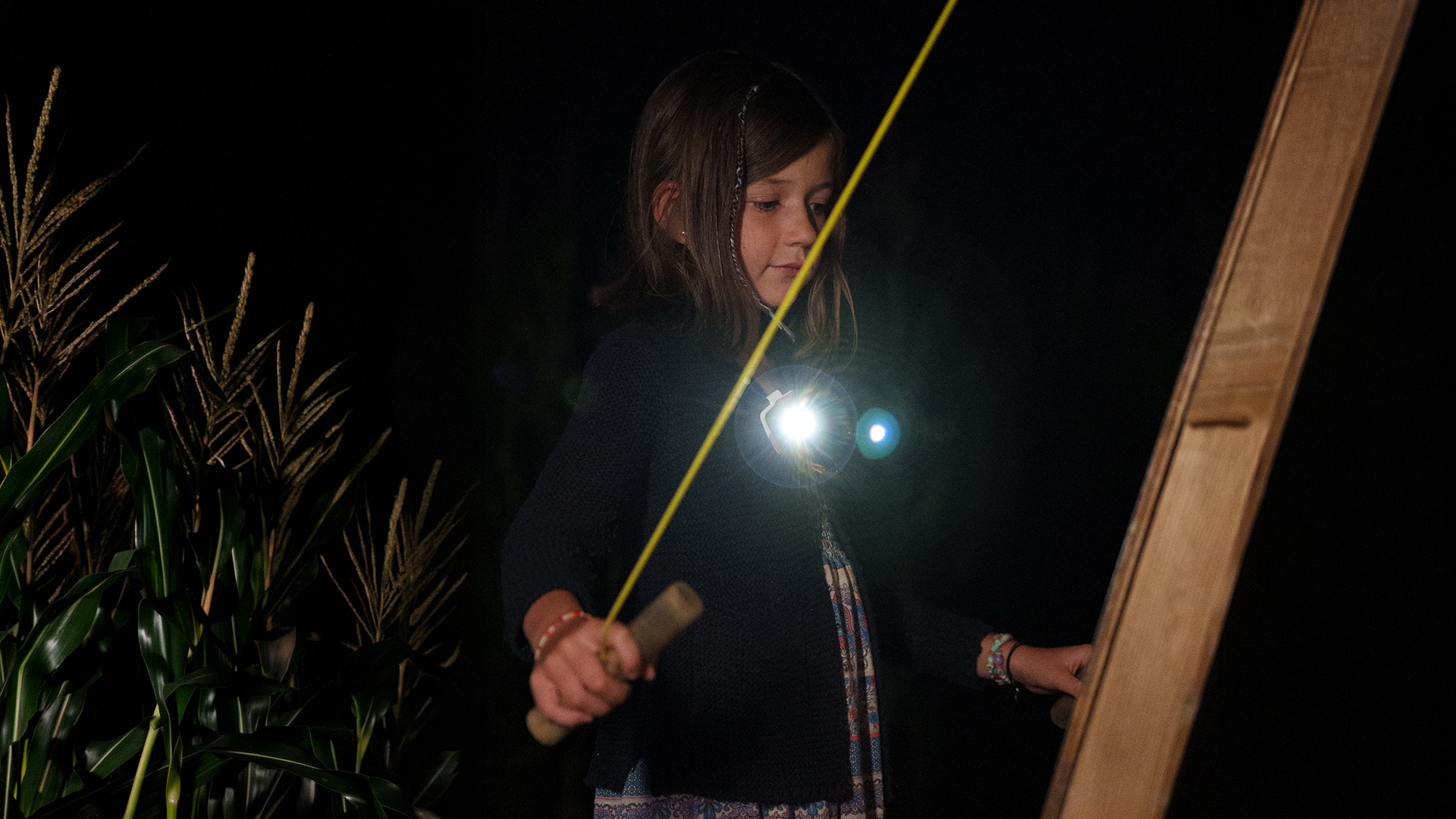 Photo parcours jeux en bois nocturne pop corn labyrinthe