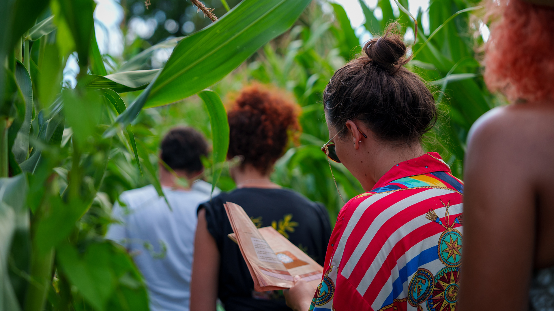 Groupe teambuilding pop corn labyrinthe
